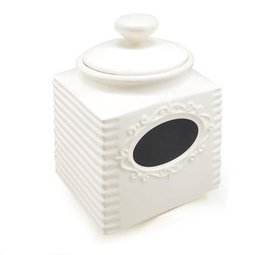 Банка для сыпучих продуктов Stenson MC4059-0,70 Notes керамическая с крышкой 700 мл 10х9,5х14 см (552264)