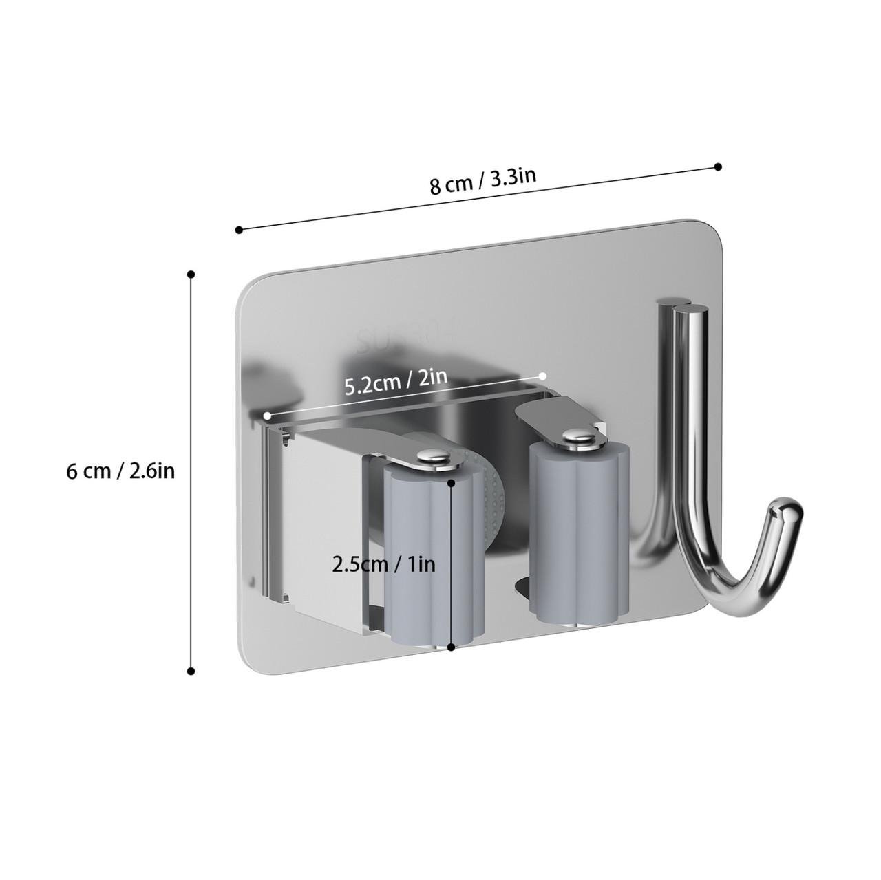 Настенный держатель для швабры с крючком SUS304 SLV (137808) - фото 9 Настенный держатель для швабры с крючком SUS304 SLV (137808) - фото 9