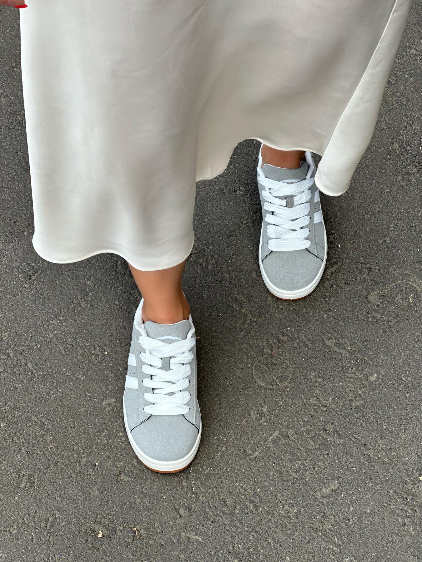 Кеды женские эко-замша р. 41 Серый (10285702) - фото 8