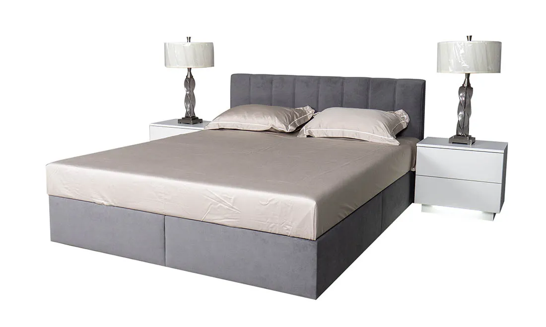 Ліжко Амелі 1,6 з матрацом та підйомним механізмом 1610x2110x910 мм Сірий