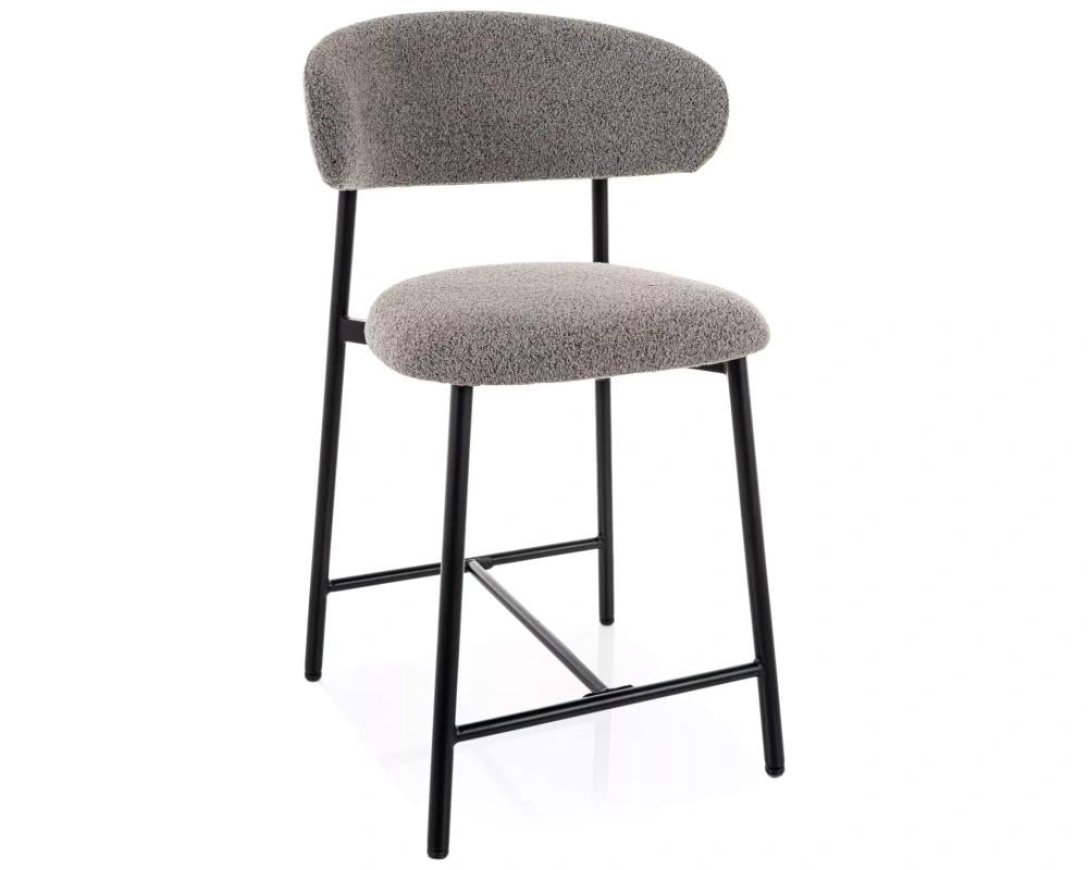 Напівбарний стілець кухонний Signal Elton H-2 Сірий/Чорний