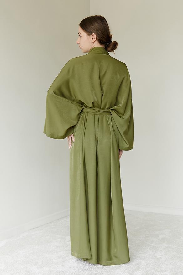 Халат шовковий FORLY бавовняний ONE Olive (SL0035-21-04_ONE) - фото 5 Халат шовковий FORLY бавовняний ONE Olive (SL0035-21-04_ONE) - фото 5