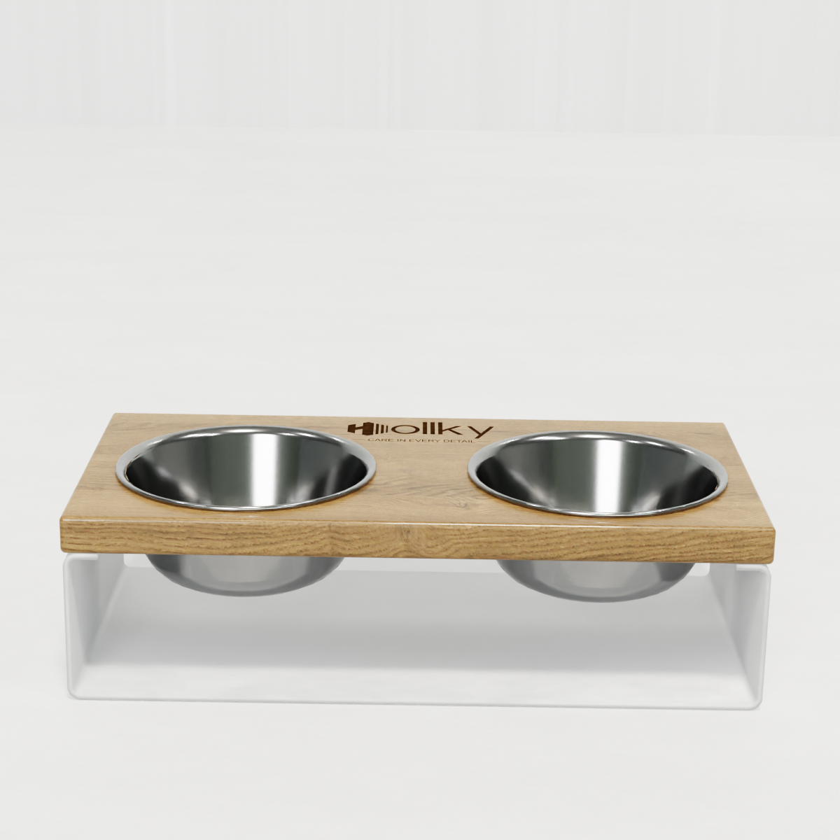 Миски на подставке из цельного металлического листа для собак и котов Hollky SteelWood S 2х0,45 л (SWS-36188-WHNT) - фото 8 Миски на подставке из цельного металлического листа для собак и котов Hollky SteelWood S 2х0,45 л (SWS-36188-WHNT) - фото 8