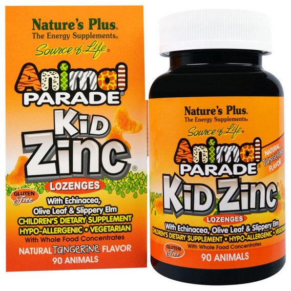 Микроэлемент Цинк Nature's Plus Animal Parade Kid Zinc 90 Lozenges Tangerine