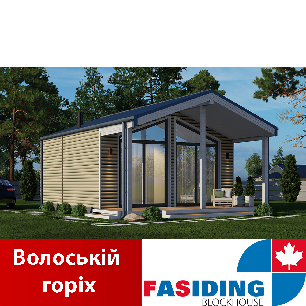 Сайдинг фасадный виниловый FASIDING BlockHouse Грецкий орех (343320616) - фото 3