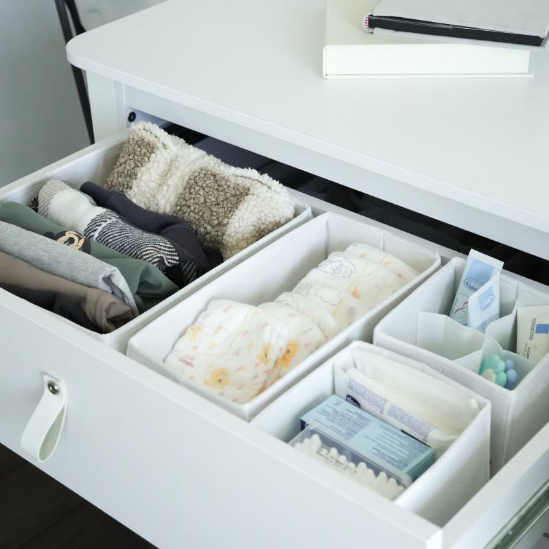 Набір органайзерів в дитячий комод MIDI Білий (Wh-midi) - фото 3 Набір органайзерів в дитячий комод MIDI Білий (Wh-midi) - фото 3