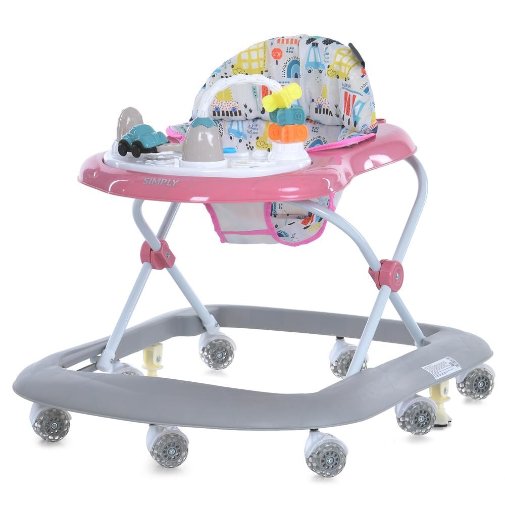 Ходунки El Camino ME 1215 SIMPLY восемь силиконовых колес/музыкальная панель/регулировка высоты Розовый (32186924) Ходунки El Camino ME 1215 SIMPLY восемь силиконовых колес/музыкальная панель/регулировка высоты Розовый (32186924)