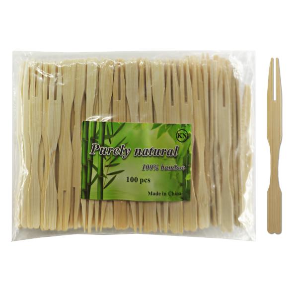 Вилочка для накалывания бамбуковая 9 см 100 шт.