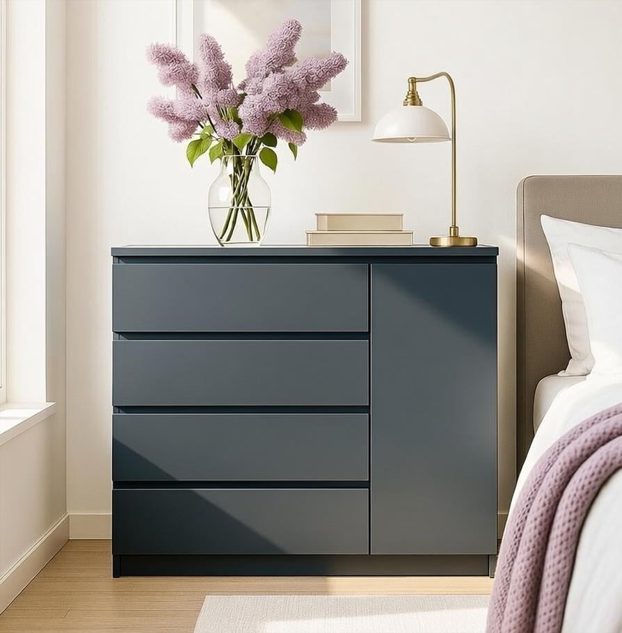 Комод Майстер Форм Брайт правосторонній 1000х376х950 мм Антрацит (20129)