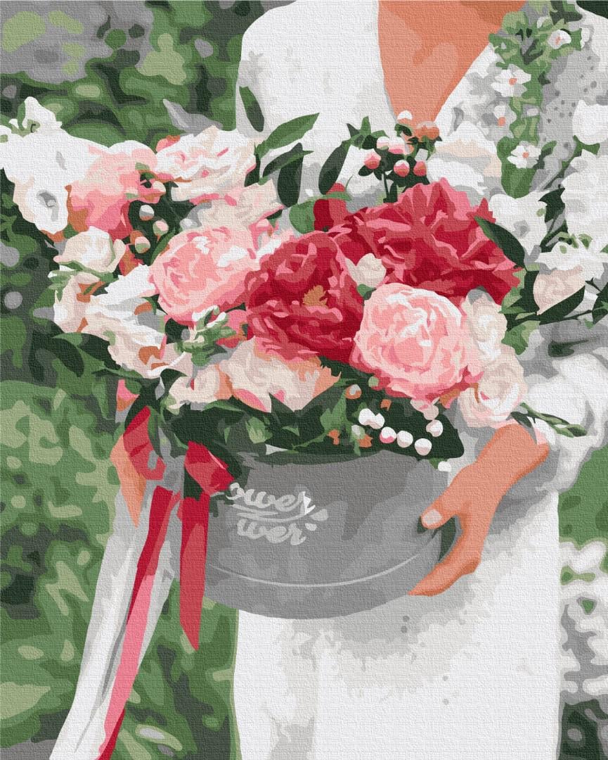 Картина по номерам Brushme Премиум Цветы в подарок 40x50 см (PBS52851)