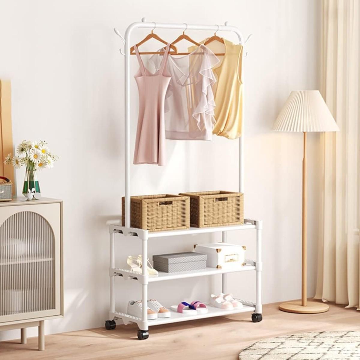 Вешалка-стойка для одежды и обуви Multifunctional Shoe&Hat Rack 56х34,5х162 см (R93316) - фото 3 Вешалка-стойка для одежды и обуви Multifunctional Shoe&Hat Rack 56х34,5х162 см (R93316) - фото 3