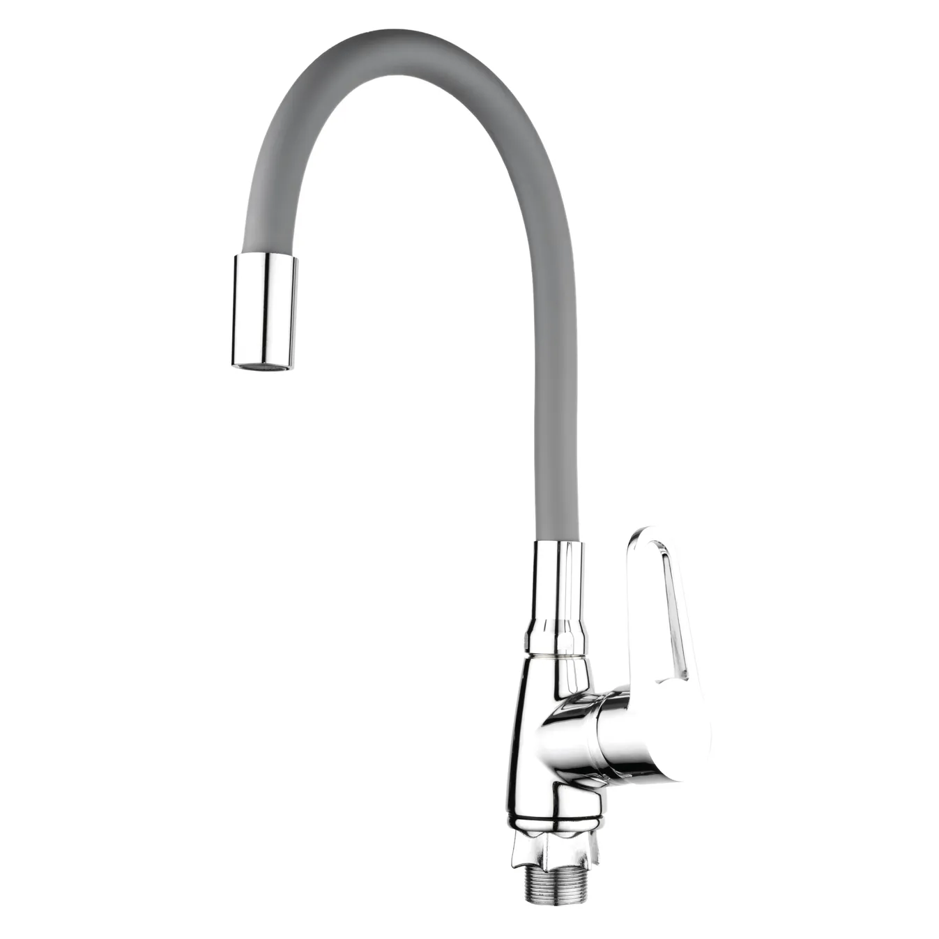 Смеситель кухонный MIXXUS Elba 014 с гибким изливом Хром/Серый (MI6308)