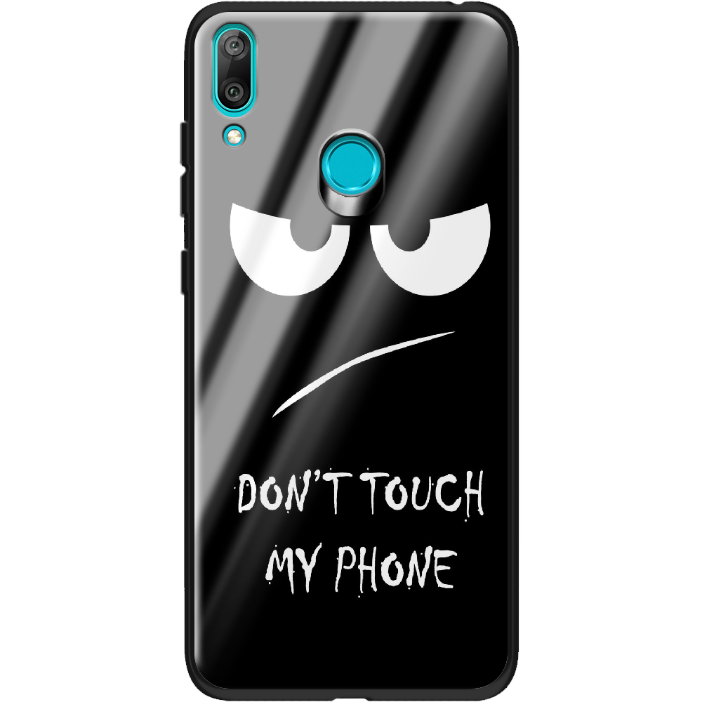 Чехол Boxface Huawei Y7 2019 Don't Touch my Phone Черный силикон со стеклом (36044-up535-37730)