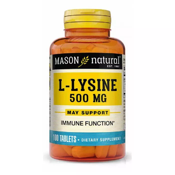 Лізин Mason Natural L-Lysine 100 таблеток 500 мг (MAV07211)