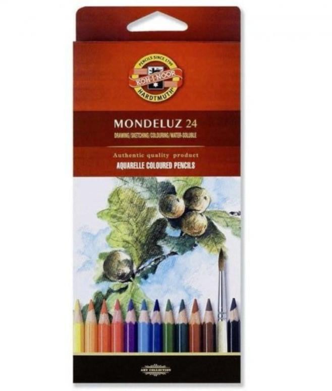 Олівці кольорові акварельні Koh-i-Noor Mondeluz 24 кольори