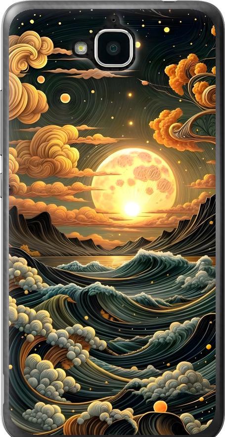 Чехол на Huawei Enjoy 5 Арт волны (6332u-475-42517)