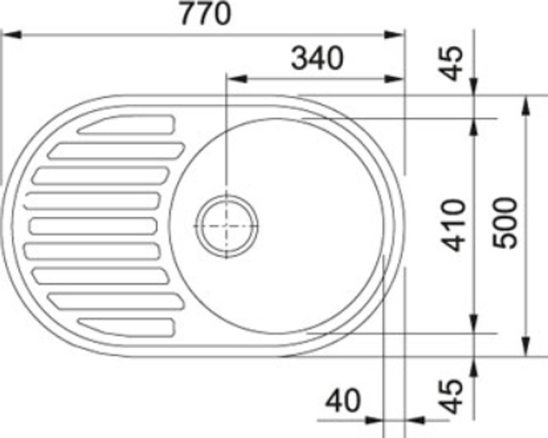 Мийка для кухні Adamant Ellipsis (ivory-08) 77х50х20 см - фото 2