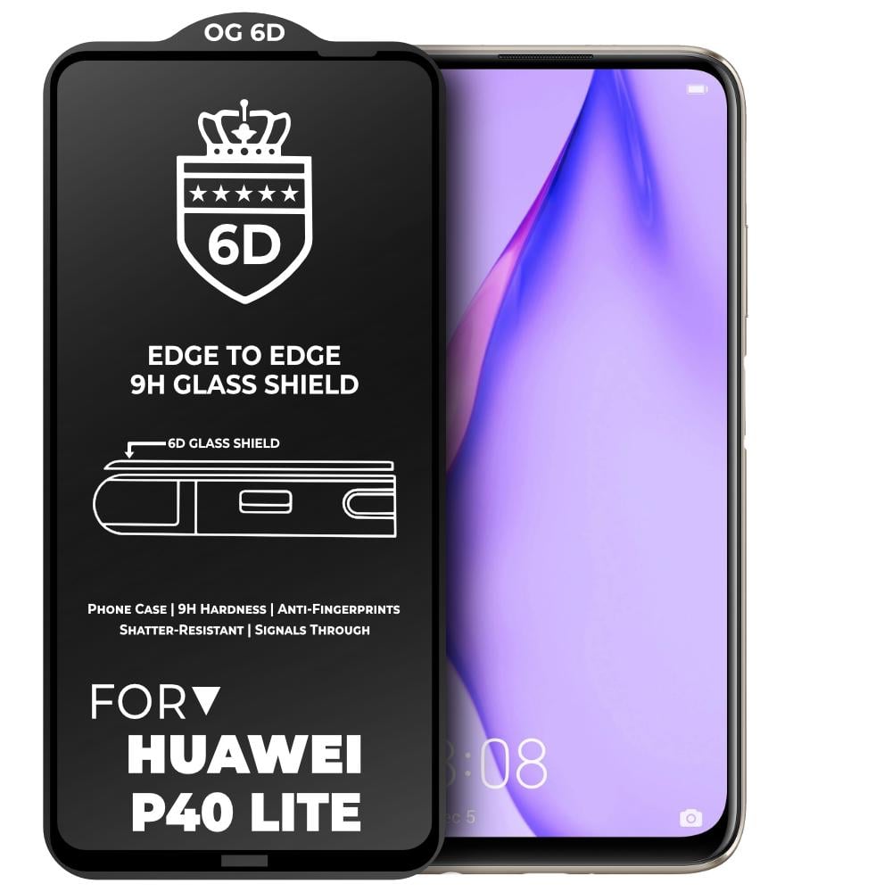 Защитное стекло 6D OG Crown для Huawei P40 Lite Black (18997) Защитное стекло 6D OG Crown для Huawei P40 Lite Black (18997)