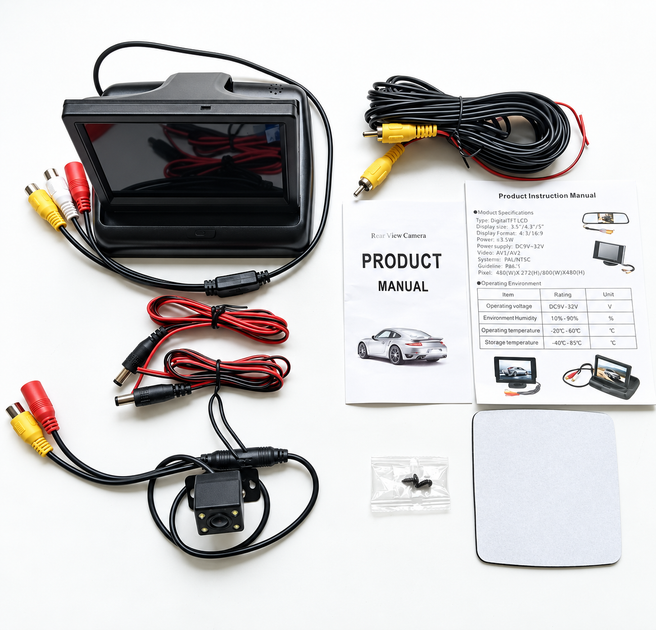 Автомобильный монитор выдвижной 4,3" TFT LCD 12V Черный