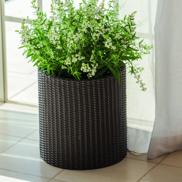 Горщик Keter S Cylinder Planter Коричневий (17197934521_S) - фото 5