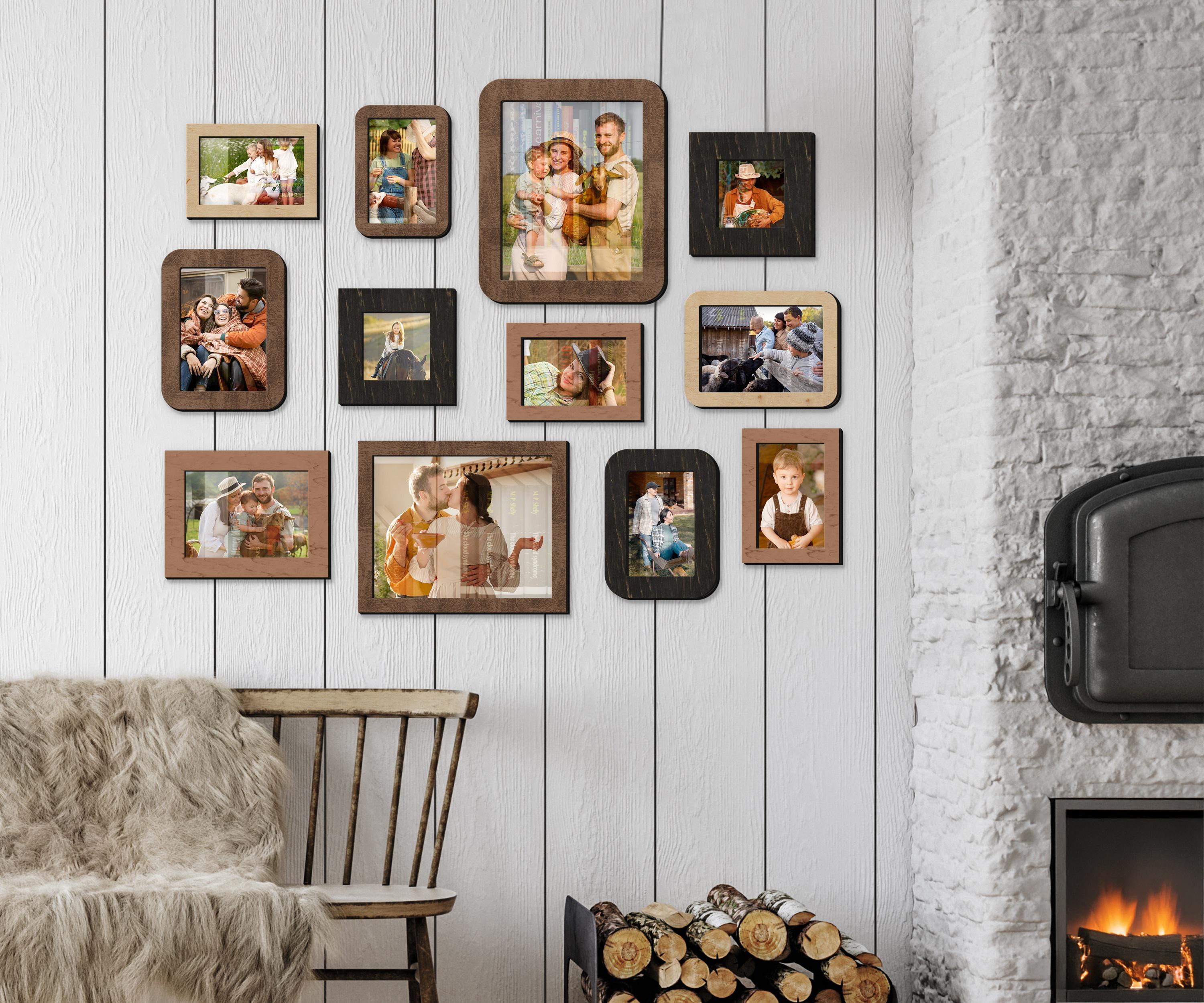 Набір настінних фоторамок The Frame Depot дерев'яних на 12 фото Різнокольоровий (frame_set_12_piece-6) - фото 5 Набір настінних фоторамок The Frame Depot дерев'яних на 12 фото Різнокольоровий (frame_set_12_piece-6) - фото 5