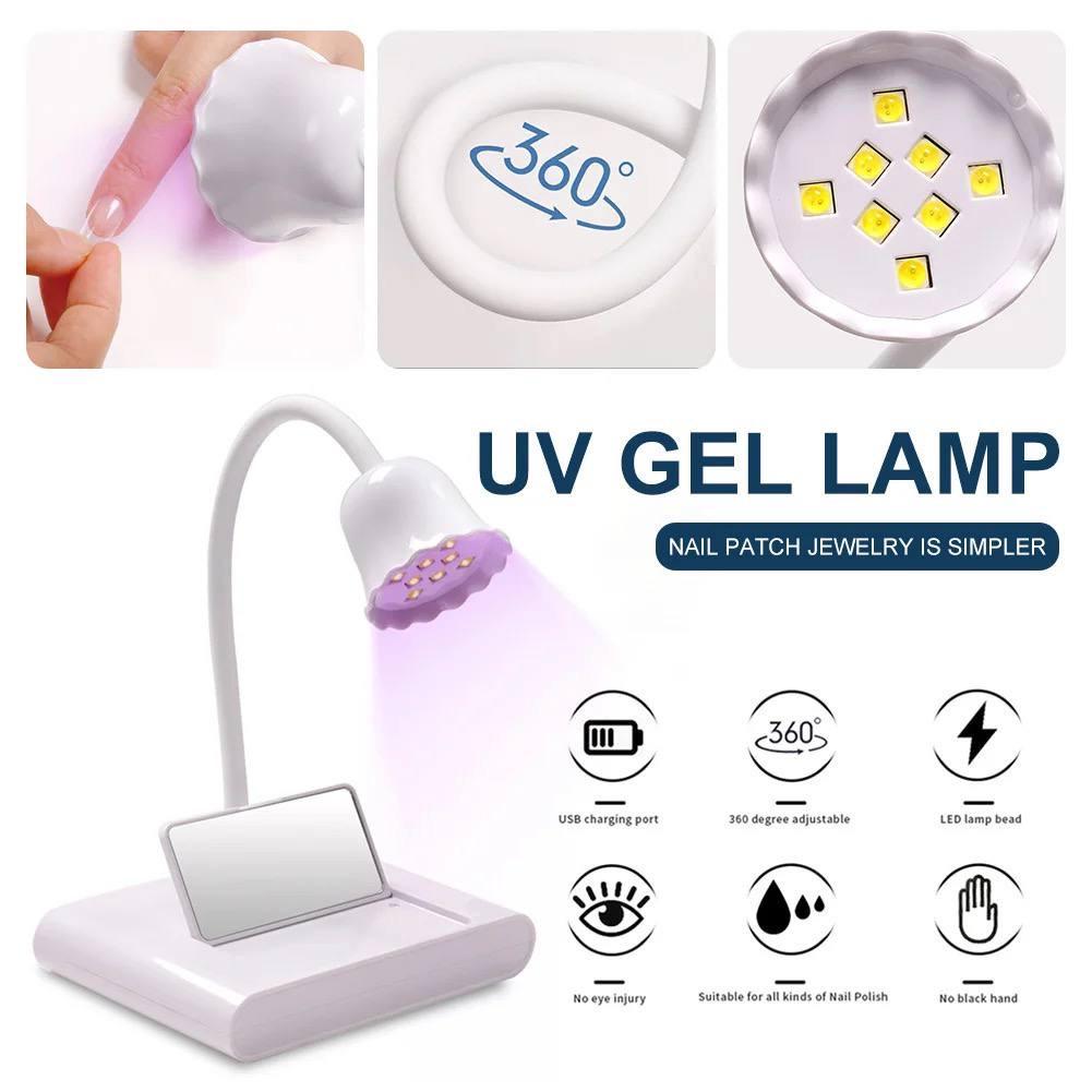 Лампа настольная гибкая Led 18 для сушки гель лака на аккумуляторе 20 Вт. - фото 4 Лампа настольная гибкая Led 18 для сушки гель лака на аккумуляторе 20 Вт. - фото 4