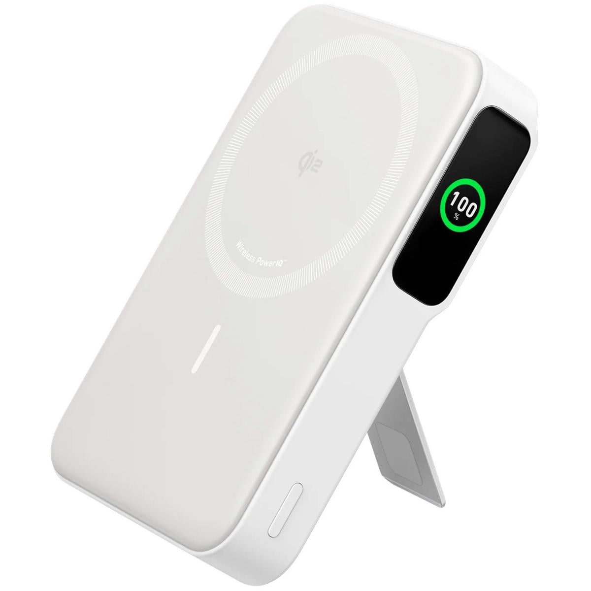 Повербанк Anker MagGo 10000 mAh з підтримкою MagSafe/Qi2 та дисплеєм USB-C Белый (A1654G21)