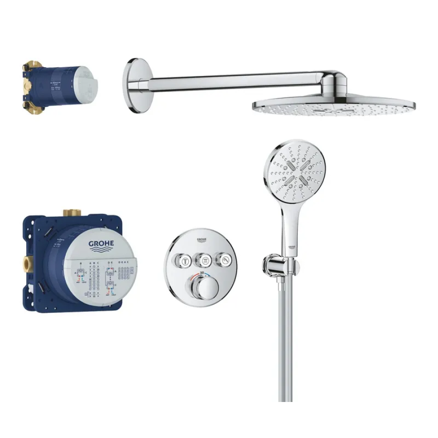 Душевая система скрытого монтажа с термостатом Grohe Grohtherm SmartControl Chrome (34863000)