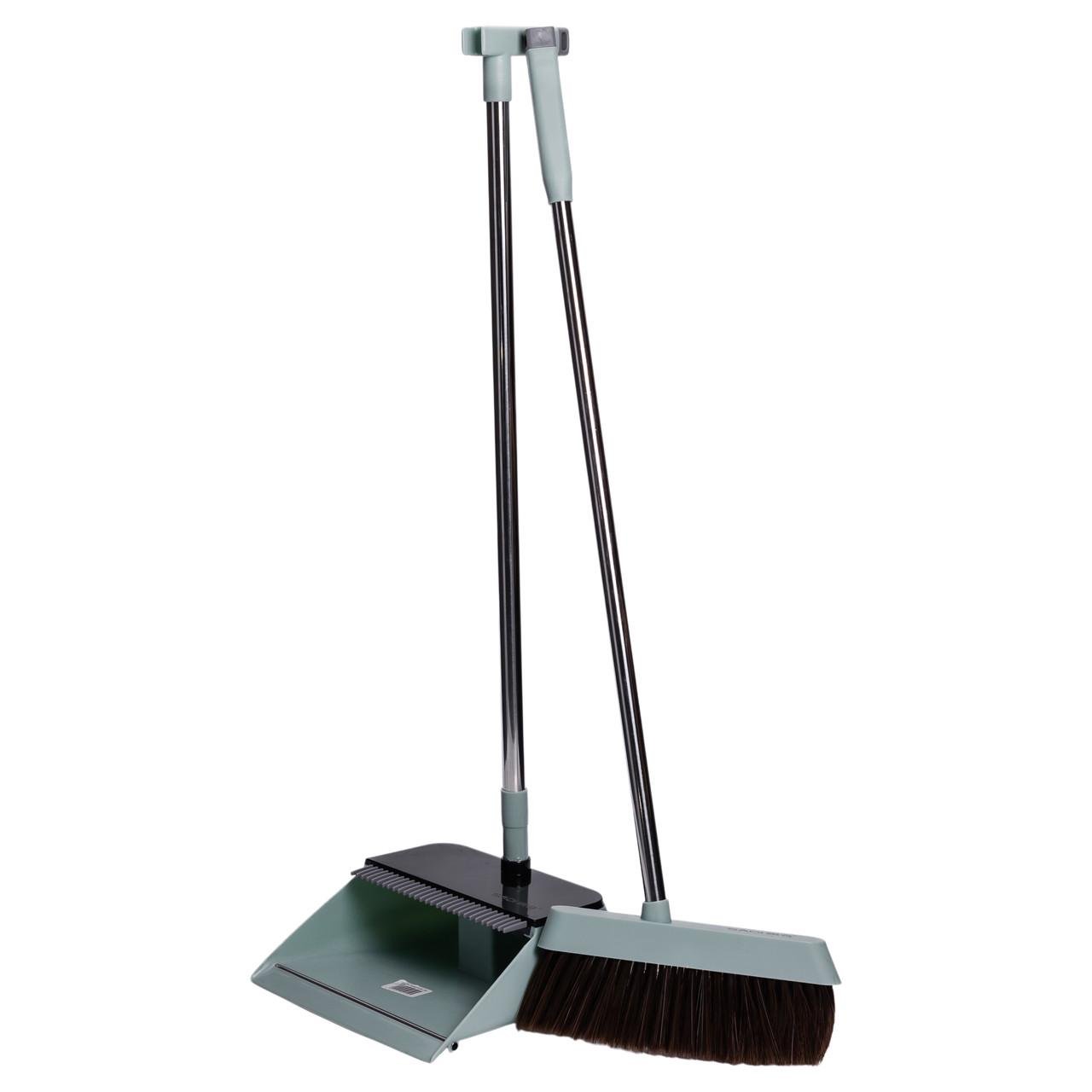 Комплект для збирання віник/щітка/совок на довгій ручці 26x24x103 см Зелений (HP-35015-10GR)