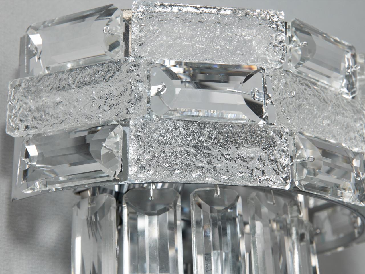 Бра из хрусталя в спальню на 2 лампы 9085BCH-LS Хром (2226949530) - фото 3 Бра из хрусталя в спальню на 2 лампы 9085BCH-LS Хром (2226949530) - фото 3