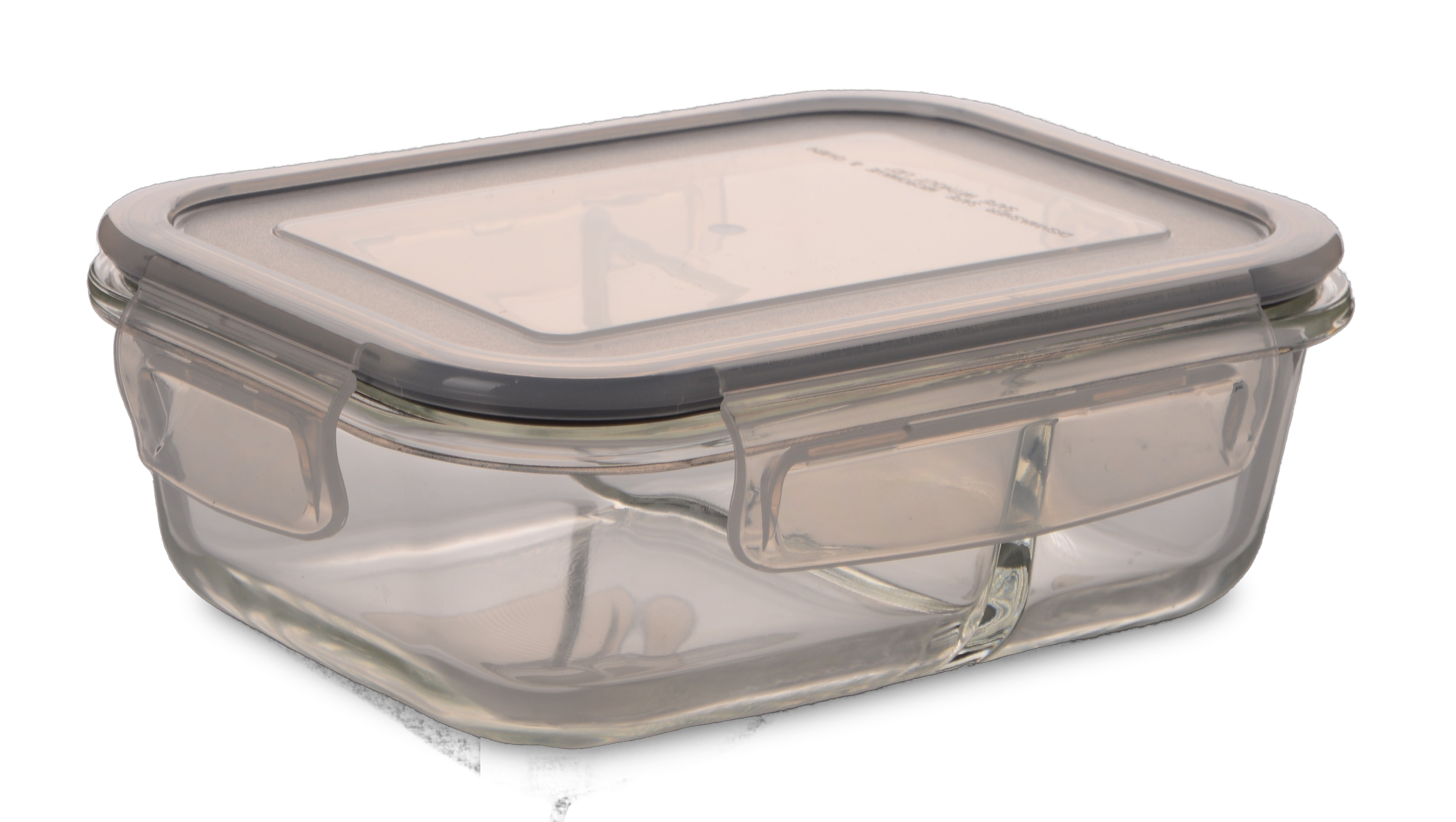 Контейнер пищевой стеклянный Ecomo Thermo Box 2 секции 5,2x12,5x17,05 см 0,64 л (3RC065-2AX)