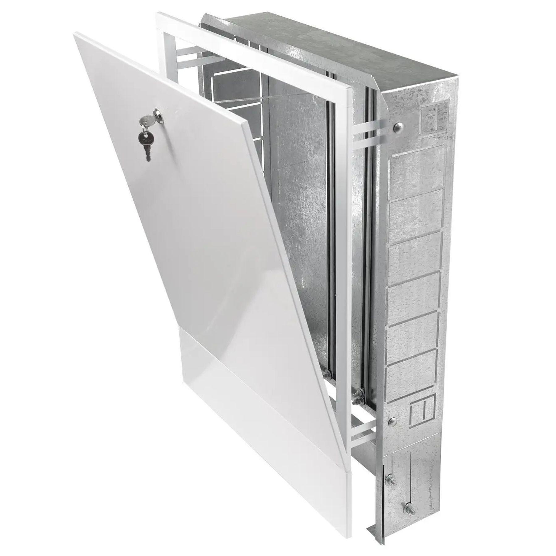 Коллекторный шкаф ECO TECHNOLOGY ШКВ-2 000014636 610х580х110 мм встраиваемый на 5 контуров Белый (105832) - фото 2 Коллекторный шкаф ECO TECHNOLOGY ШКВ-2 000014636 610х580х110 мм встраиваемый на 5 контуров Белый (105832) - фото 2