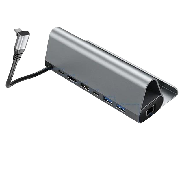 Док-станція 4K 60ГЦ 7в1 HDMI/ Gigabit Ethernet/ 3хUSB 3.0/ USB-C - фото 1