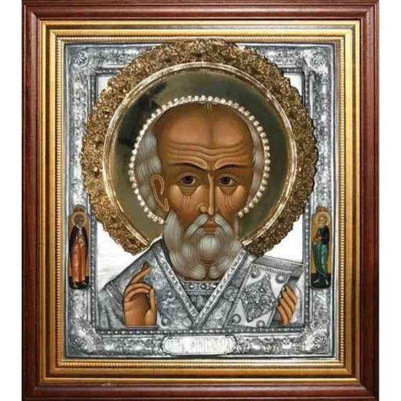 Икона Святой Николай из серебра в позолоте (0103017011)