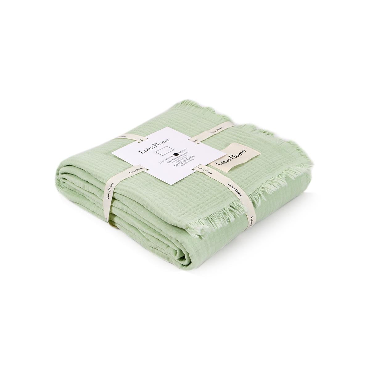 Покрывало Lotus Home Napa muslin 200x220 см Pistachio (svt-2000022355056)