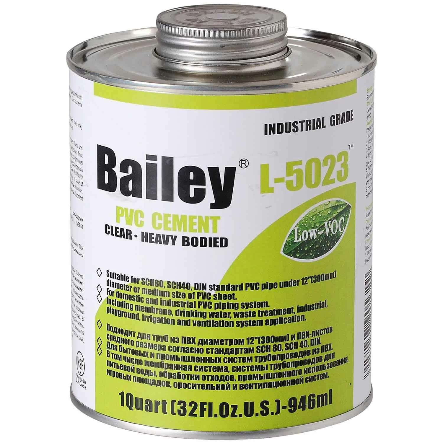 Клей для труб ПВХ Bailey L-5023 946 мл