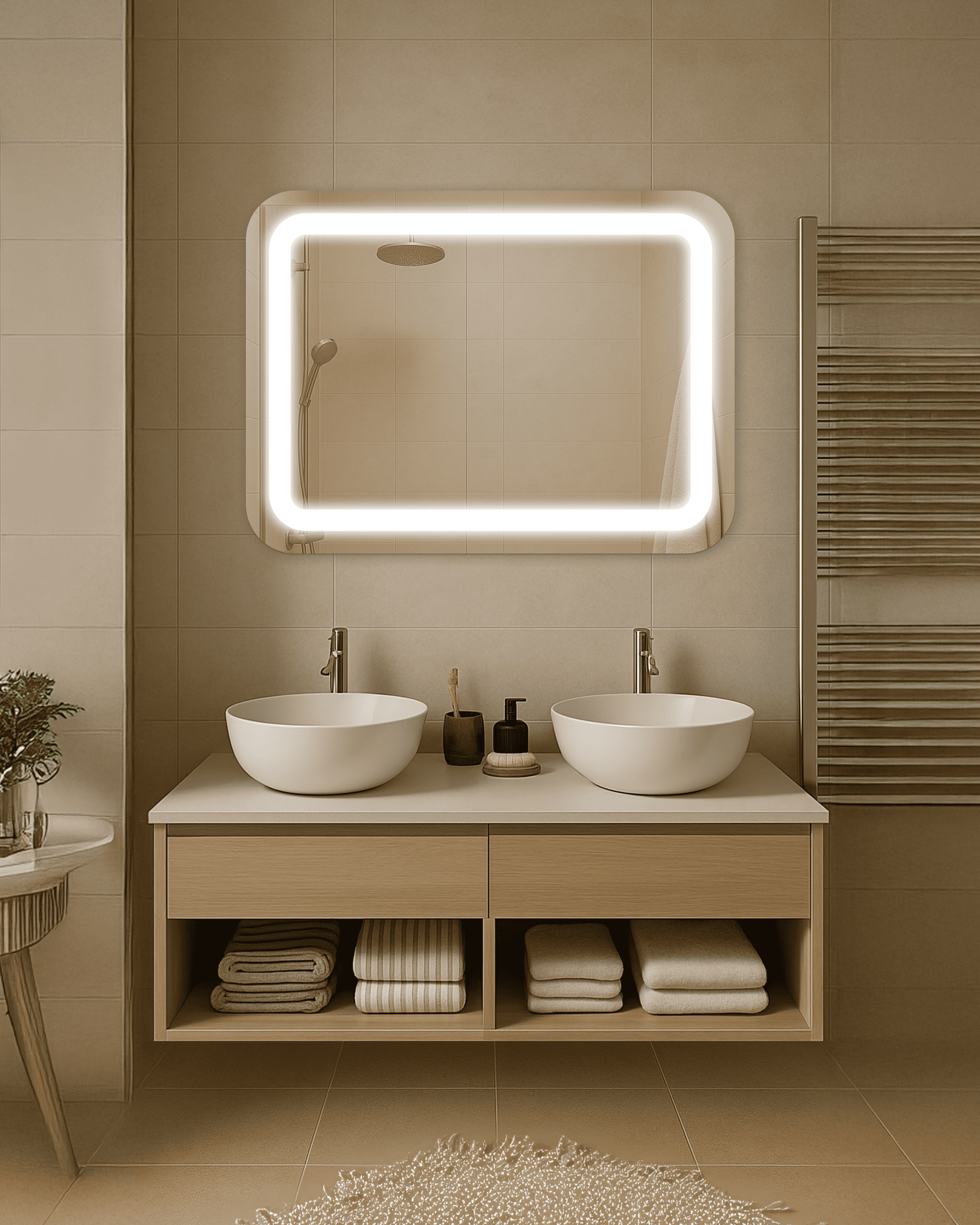 Зеркало с LED подсветкой Эйвио 800х600 мм (AVO 1-800х600)