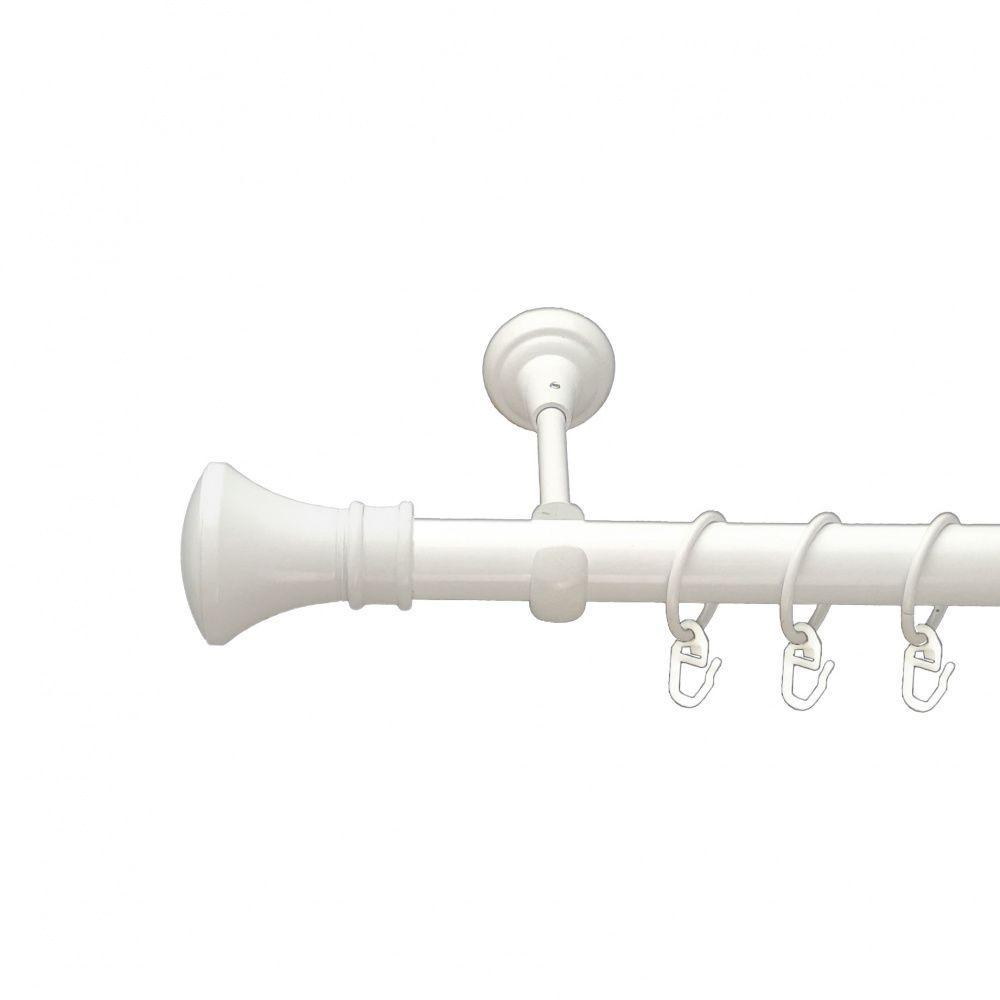 Карниз для штор Orvit Люксор однорядный гладкий 25 мм 300 см Белый (00-00009545)