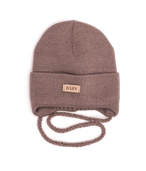 Шапка детская для мальчиков Малюк DV311 хлопок 40-44 см Кофейный