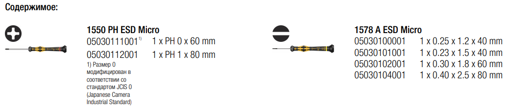 Набір викруток WERA для електронників з електростатичним захистом ESD SL/PH (05030170001) - фото 10 Набір викруток WERA для електронників з електростатичним захистом ESD SL/PH (05030170001) - фото 10