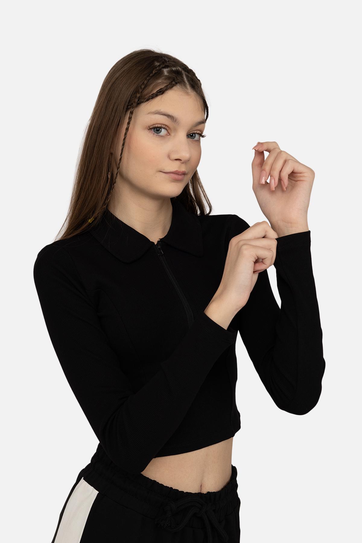 Джемпер жіночий з довгим рукавом ЦБ-00270238 р. 50 Чорний (SKT001045860) - фото 2