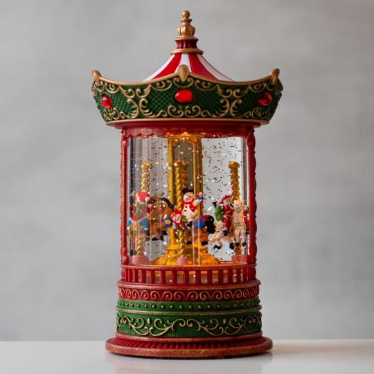 Новогодний фонарь Рождественская карусель 25 см (9152-012)