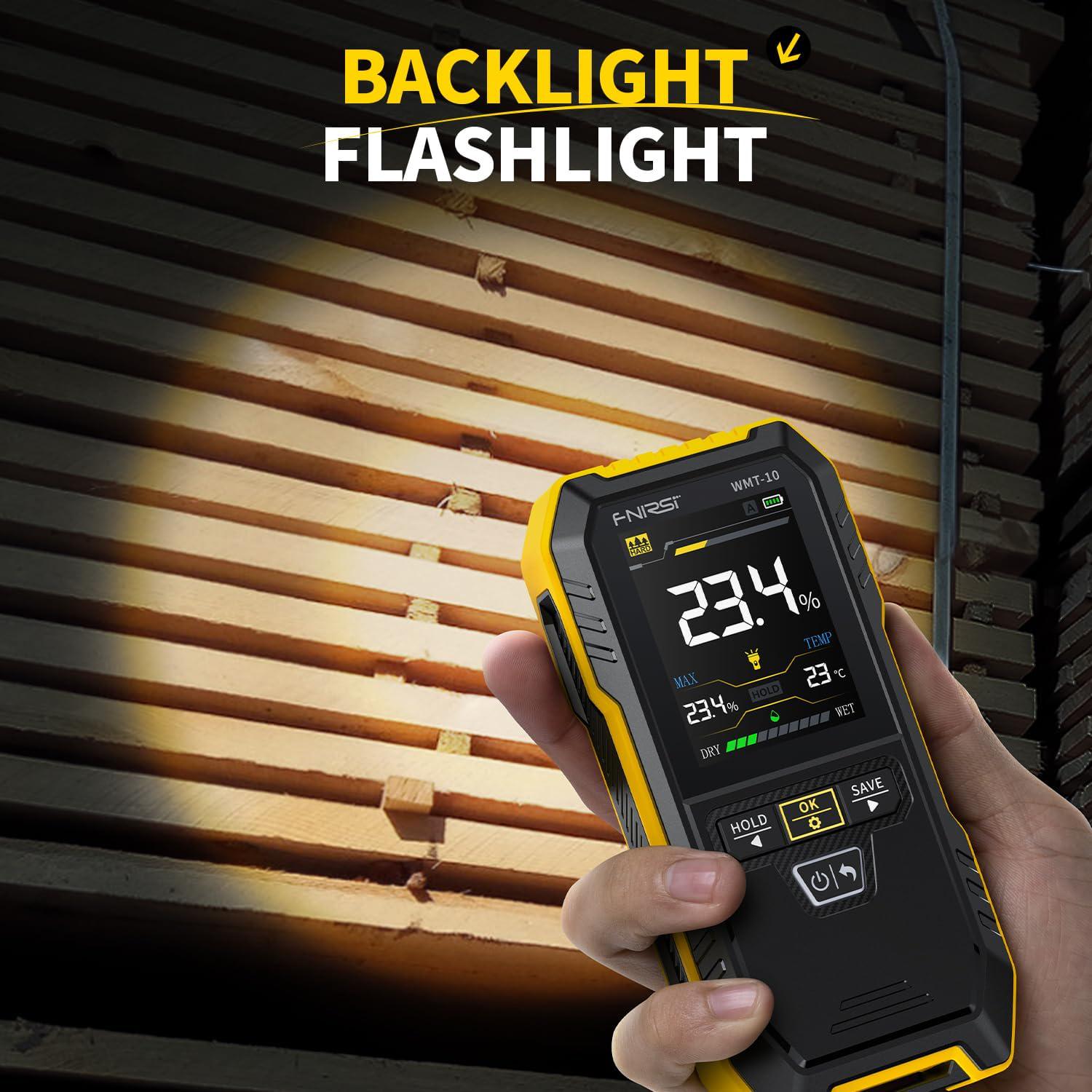 Вимірювач вологості деревини FNIRSI WMT-10 перезаряджається безштифтовий Black (WMT10) - фото 8 Вимірювач вологості деревини FNIRSI WMT-10 перезаряджається безштифтовий Black (WMT10) - фото 8