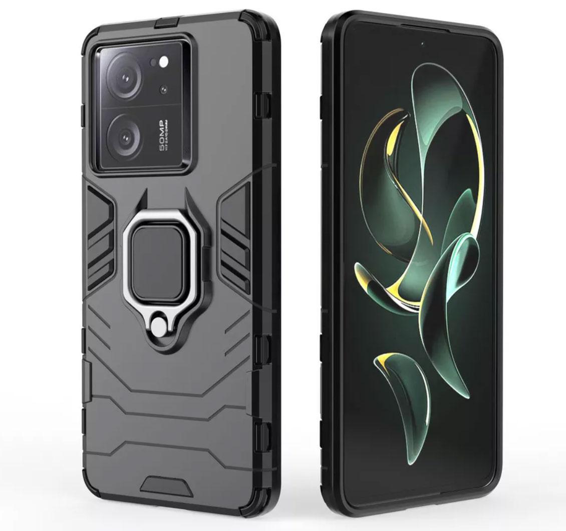 Чехол бампер Primolux Ring Armor для Xiaomi 13T / Xiaomi 13T Pro / Xiaomi Redmi K60 Ultra - Black - фото 2