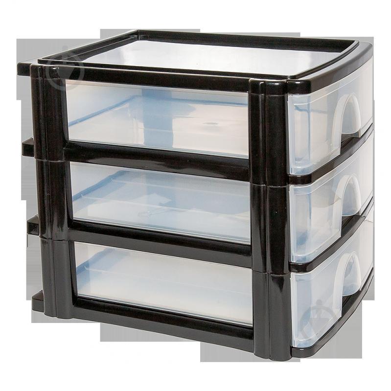 Комод IRAK PLASTIK 35x26x22 см Прозрачно-черный