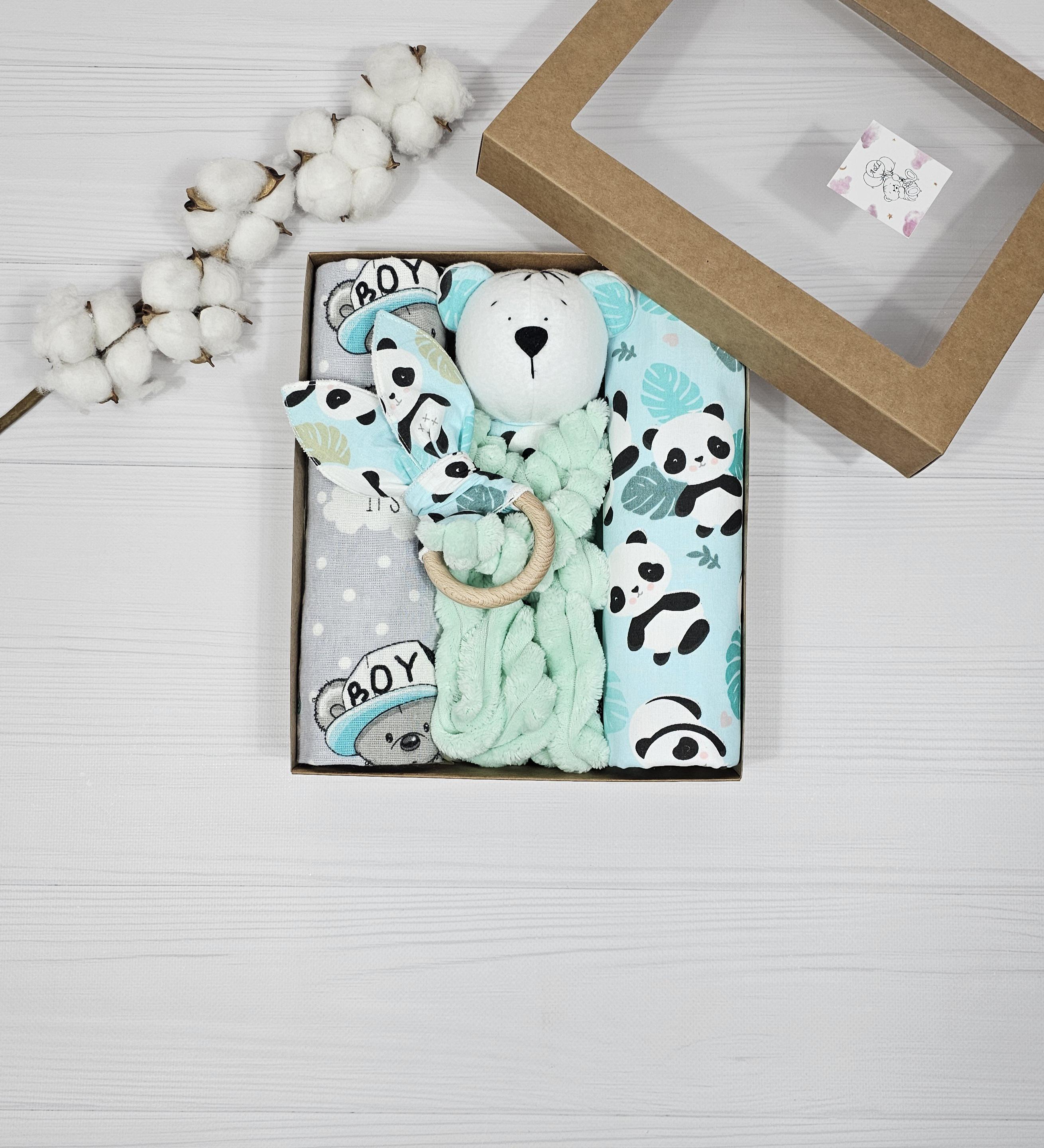 Подарочный набор a.l.babybox Панды в письме (20865580)