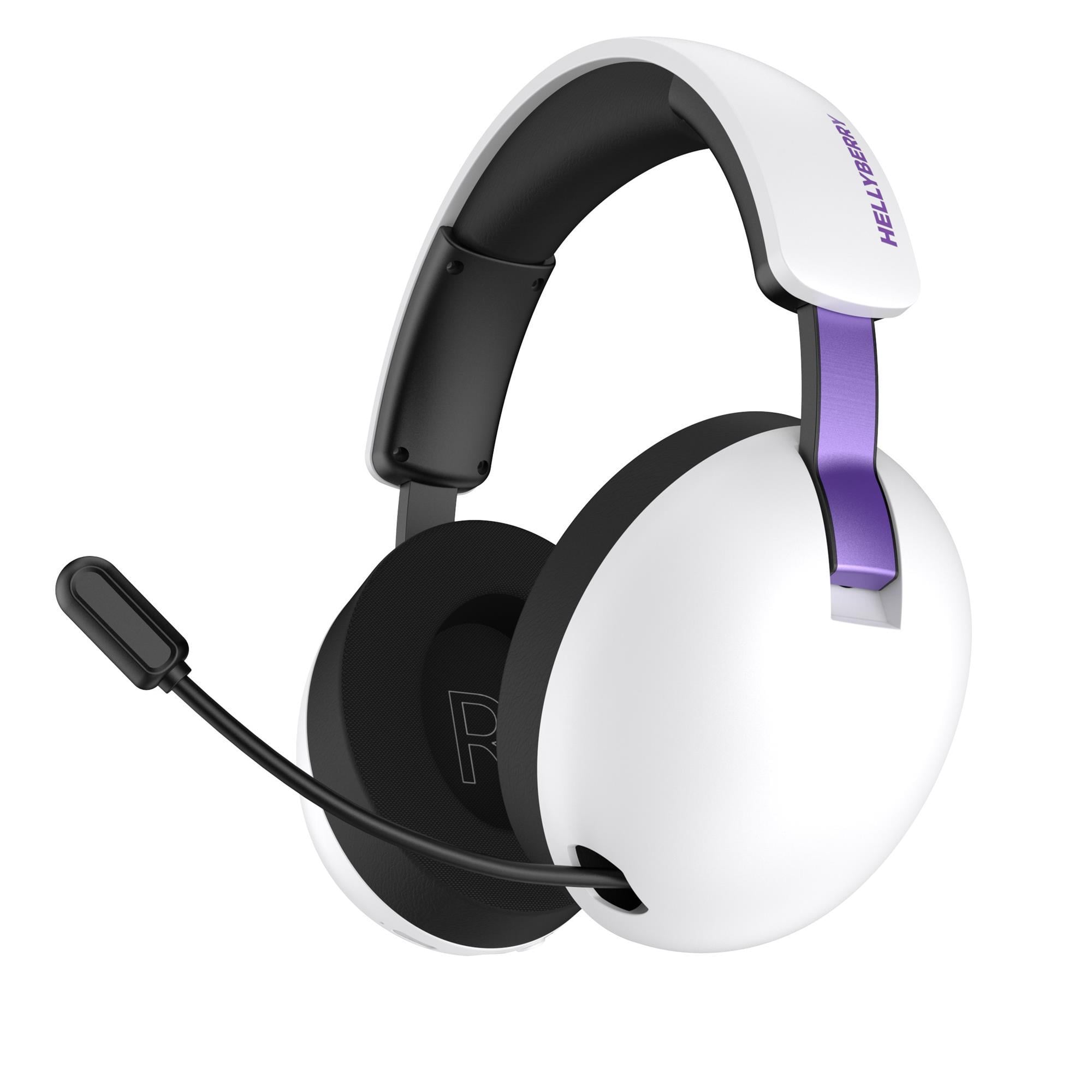 Наушники беспроводные Hator Hellyberry HH30 Wireless BT 6.0 с USB-ресивером White/Violet (34188115)