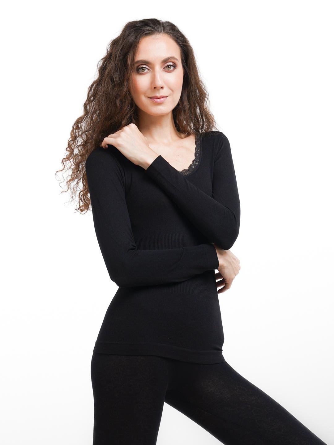 Жіноча термобілизна зі стягуючим ефектом HeatSoft р. 42–48 Чорний (2769)