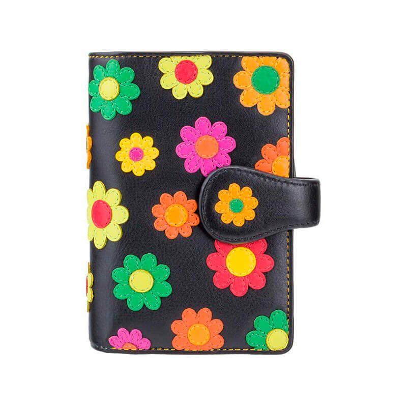 Кошелек женский кожаный Visconti Spanish Black Pace Daisy (DS82 BLK/PC)