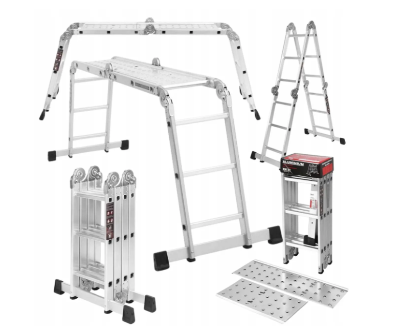 Драбина-трансформер із платформою Kraft&Dele KD4070 4x3 346 см Алюміній (29528557) - фото 6 Драбина-трансформер із платформою Kraft&Dele KD4070 4x3 346 см Алюміній (29528557) - фото 6